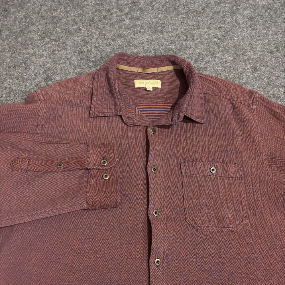 The Territory Ahead Button Shirt Mens XL Long Sleeve Orange